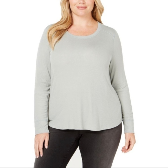 INC International Concepts Tops - INC Womens Plus Ribbed Long Sleeves Pullover Top​